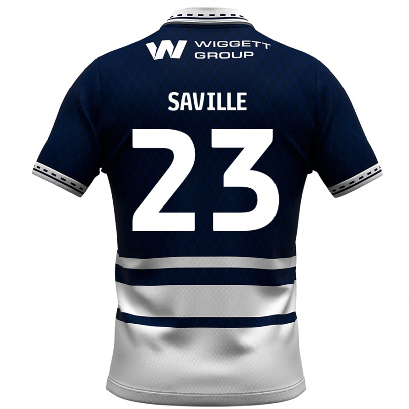 Danxen Kvinnor George Saville #23 Marinblå Vit Hemmatröja Matchtröjor 2024/25 Tröjor T-Tröja