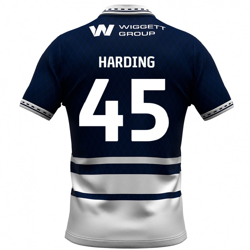 Danxen Kvinnor Wes Harding #45 Marinblå Vit Hemmatröja Matchtröjor 2024/25 Tröjor T-Tröja