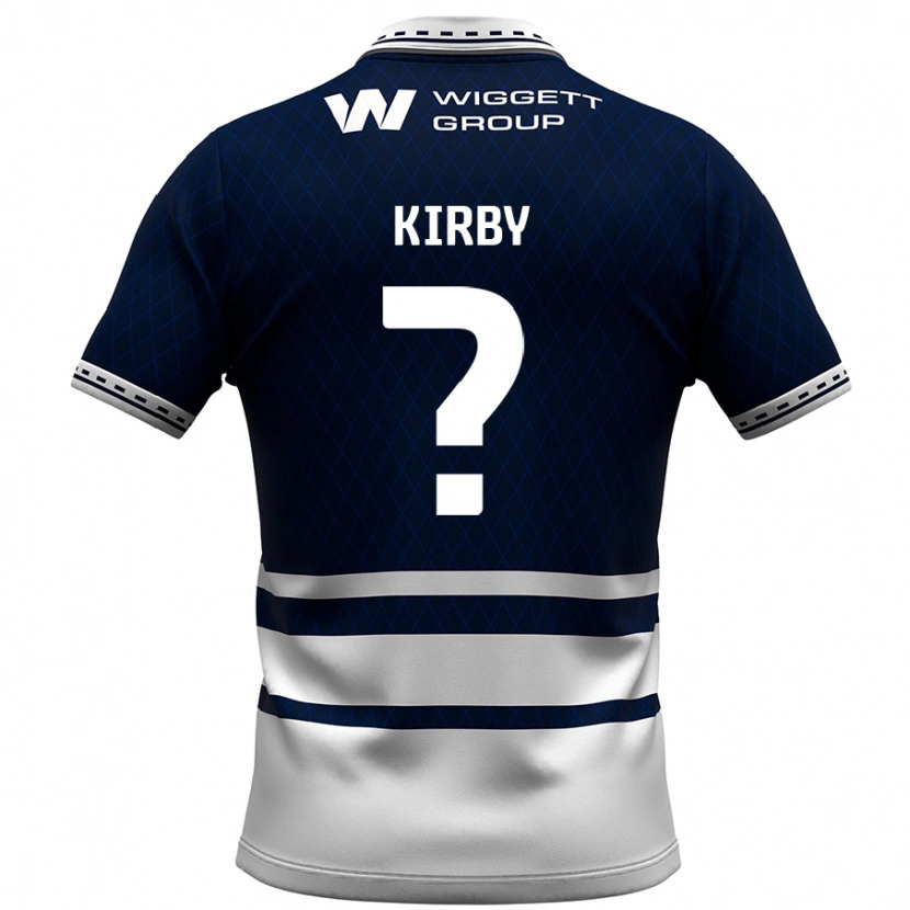 Danxen Kvinnor Archie Kirby #0 Marinblå Vit Hemmatröja Matchtröjor 2024/25 Tröjor T-Tröja