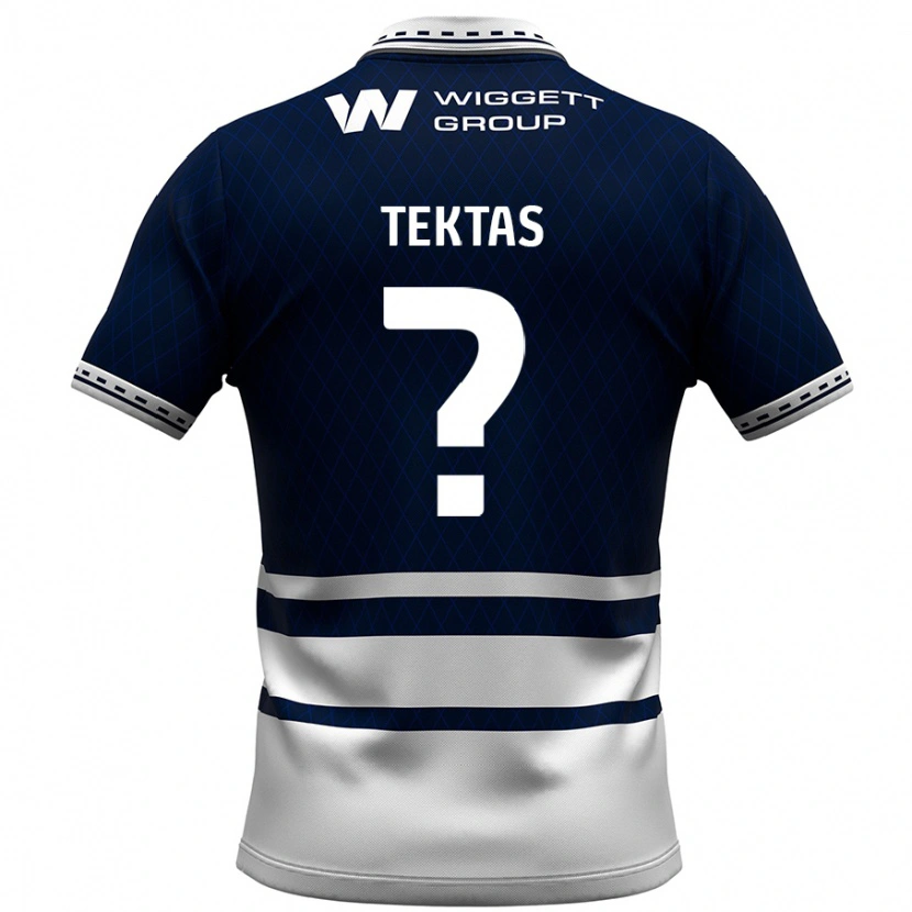 Danxen Kvinnor Jayden Tektas #0 Marinblå Vit Hemmatröja Matchtröjor 2024/25 Tröjor T-Tröja