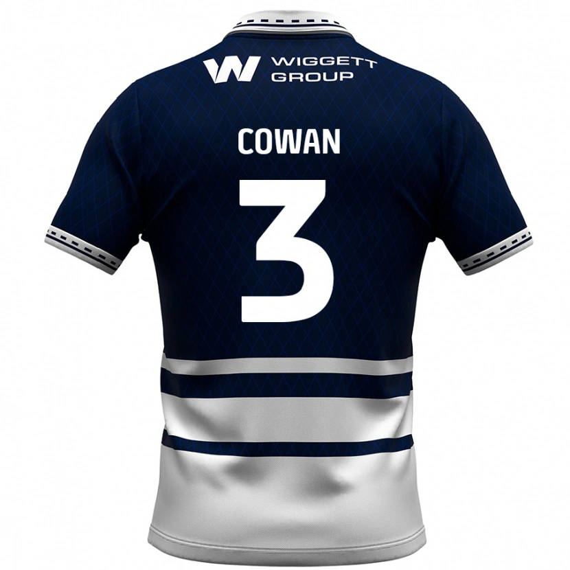 Danxen Kvinnor Leanne Cowan #3 Marinblå Vit Hemmatröja Matchtröjor 2024/25 Tröjor T-Tröja