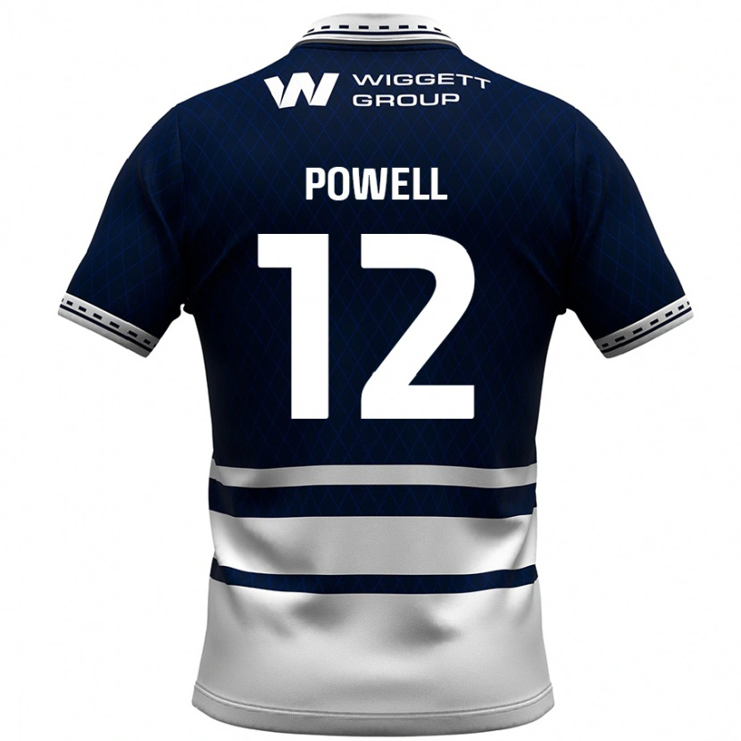 Danxen Kvinnor Beth Powell #12 Marinblå Vit Hemmatröja Matchtröjor 2024/25 Tröjor T-Tröja