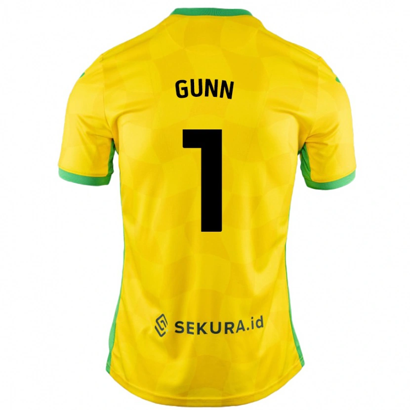 Danxen Kvinnor Angus Gunn #1 Gul Grön Hemmatröja Matchtröjor 2024/25 Tröjor T-Tröja