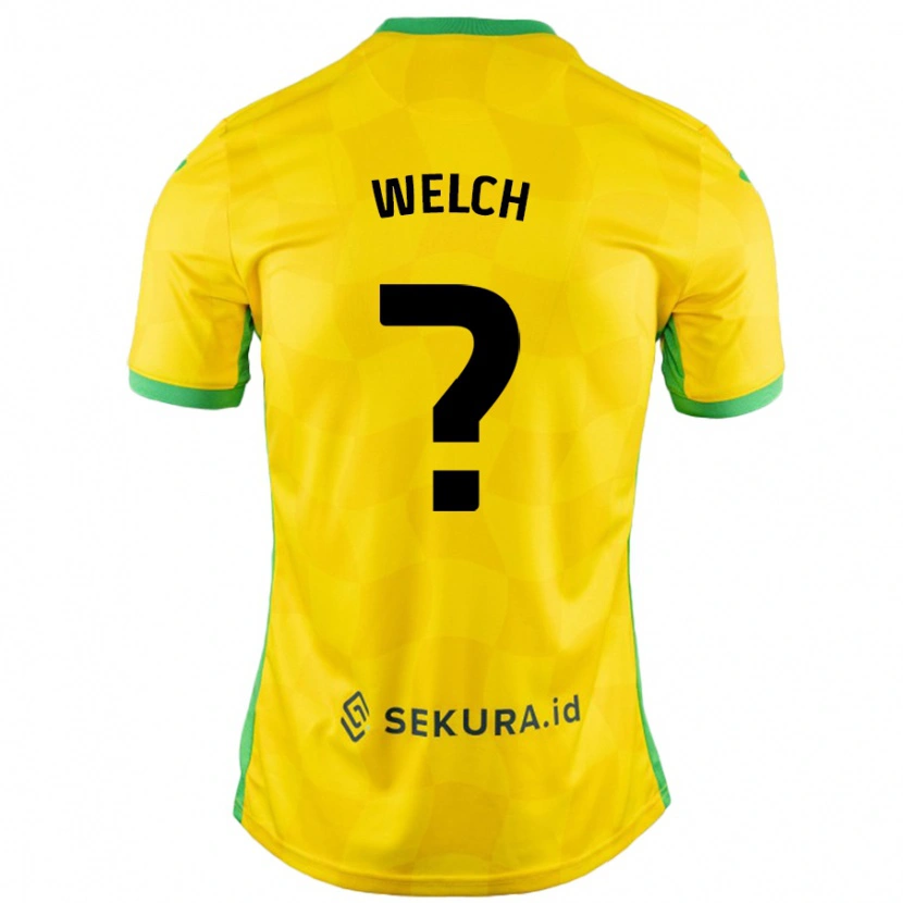 Danxen Kvinnor Finley Welch #0 Gul Grön Hemmatröja Matchtröjor 2024/25 Tröjor T-Tröja