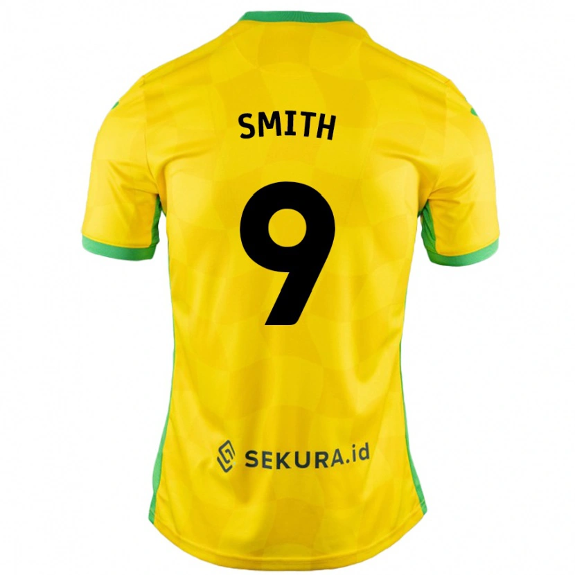 Danxen Kvinnor Ellie Smith #9 Gul Grön Hemmatröja Matchtröjor 2024/25 Tröjor T-Tröja