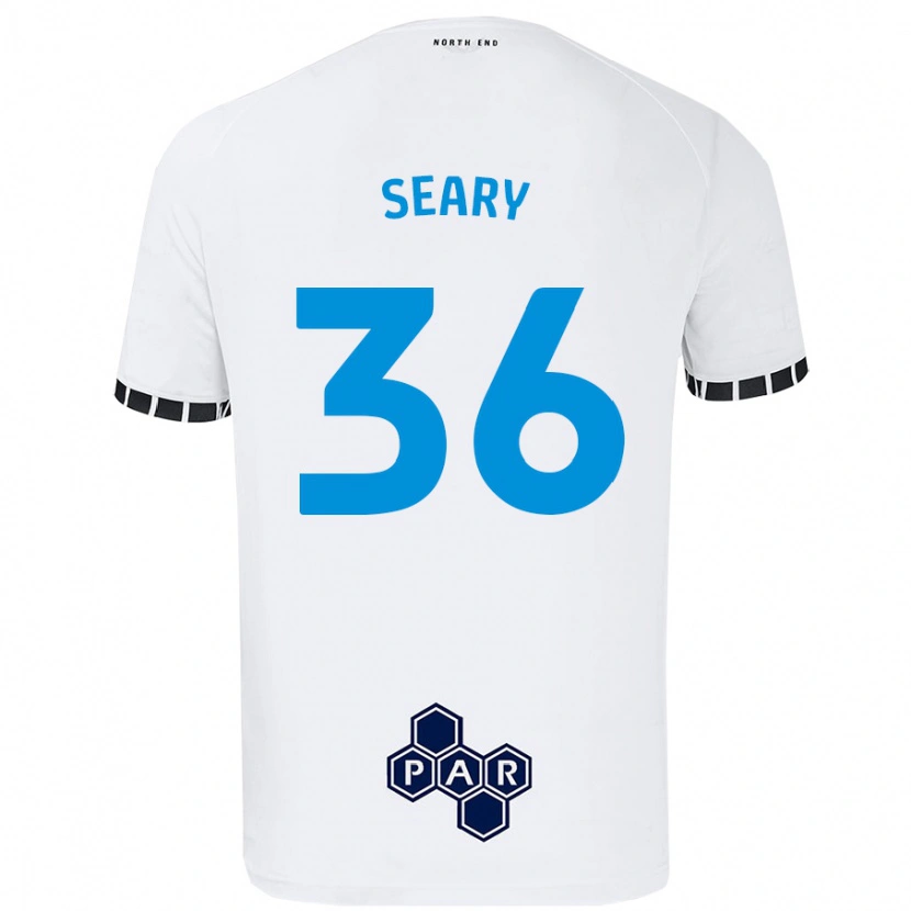 Danxen Kvinnor Josh Seary #36 Vit Hemmatröja Matchtröjor 2024/25 Tröjor T-Tröja