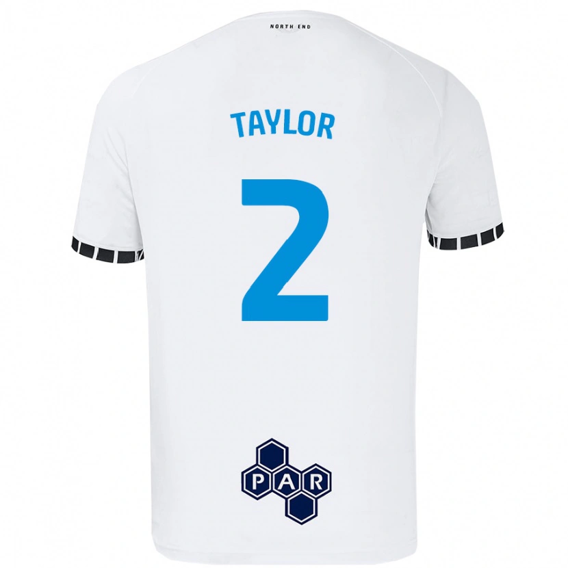Danxen Kvinnor Alex Taylor #2 Vit Hemmatröja Matchtröjor 2024/25 Tröjor T-Tröja