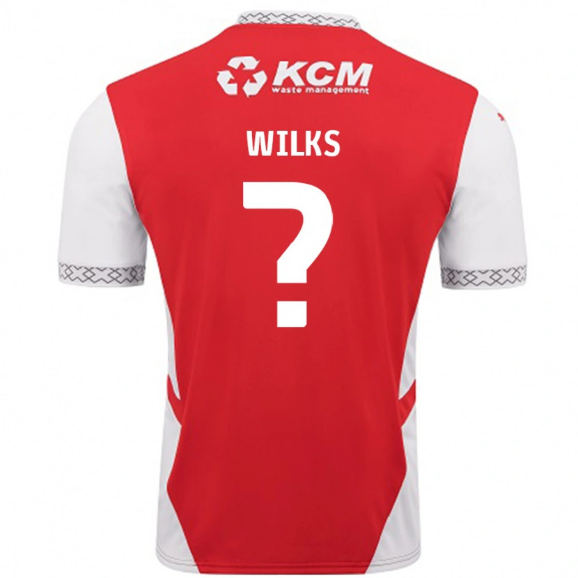 Danxen Kvinnor Mallik Wilks #0 Röd Vit Hemmatröja Matchtröjor 2024/25 Tröjor T-Tröja