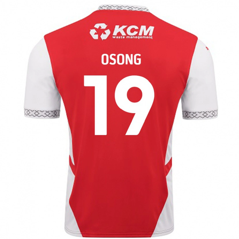 Danxen Kvinnor Detlef Esapa Osong #19 Röd Vit Hemmatröja Matchtröjor 2024/25 Tröjor T-Tröja