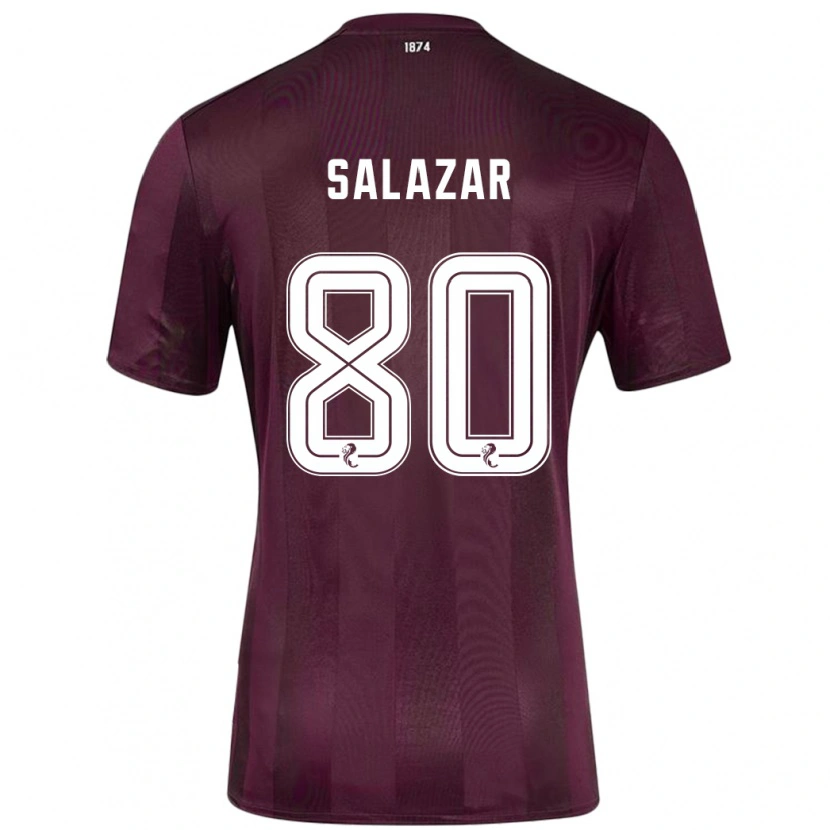 Danxen Kvinnor Andrés Salazar #80 Bourgogne Hemmatröja Matchtröjor 2024/25 Tröjor T-Tröja