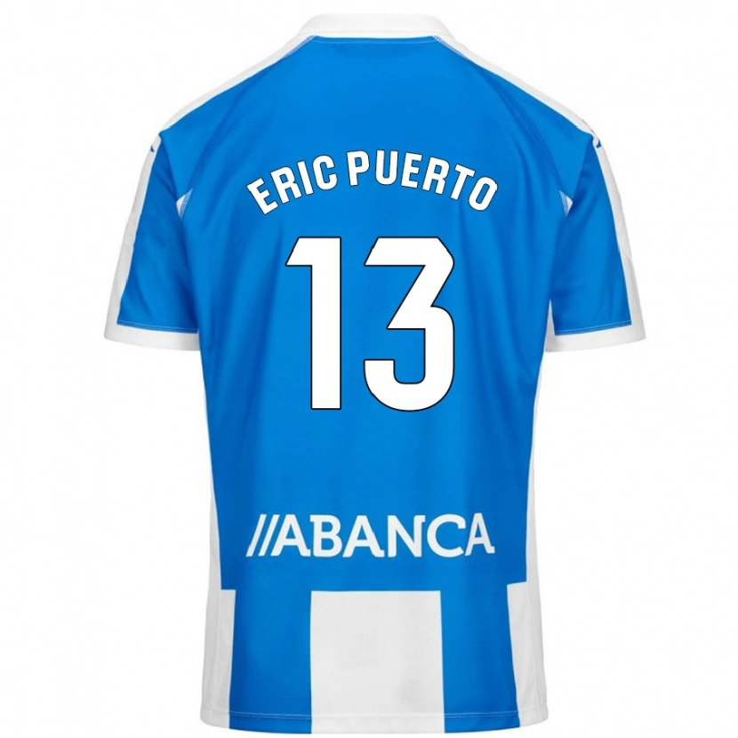 Danxen Kvinnor Eric Puerto #13 Blå Vit Hemmatröja Matchtröjor 2024/25 Tröjor T-Tröja