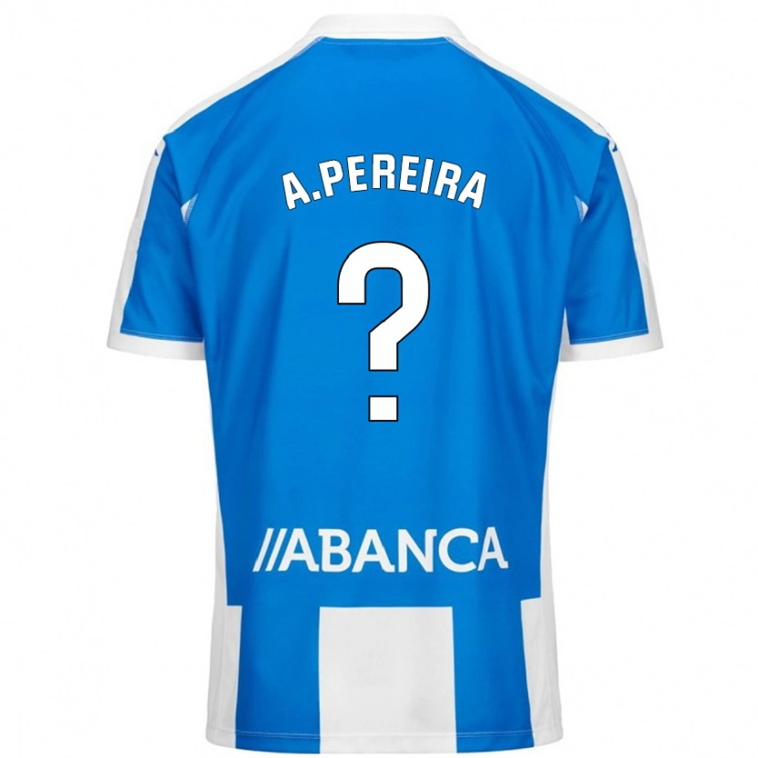 Danxen Kvinnor Alejandro Pereira #0 Blå Vit Hemmatröja Matchtröjor 2024/25 Tröjor T-Tröja