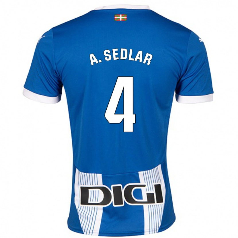 Danxen Kvinnor Aleksandar Sedlar #4 Blå Hemmatröja Matchtröjor 2024/25 Tröjor T-Tröja