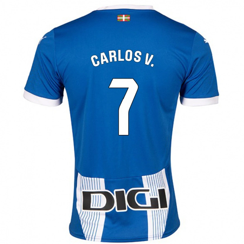 Danxen Kvinnor Carlos Vicente #7 Blå Hemmatröja Matchtröjor 2024/25 Tröjor T-Tröja