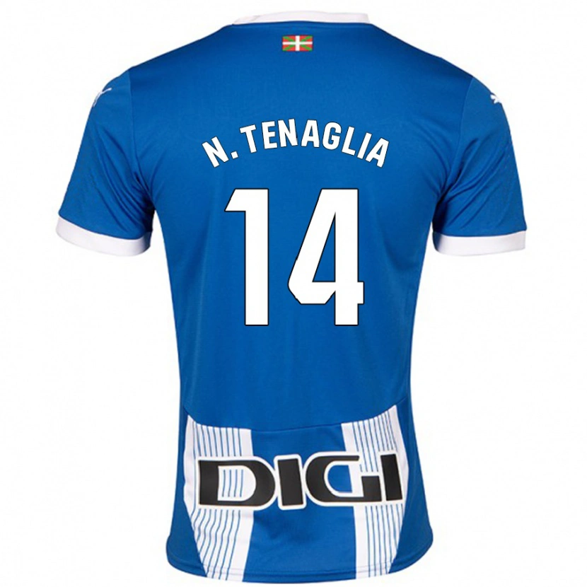 Danxen Kvinnor Nahuel Tenaglia #14 Blå Hemmatröja Matchtröjor 2024/25 Tröjor T-Tröja
