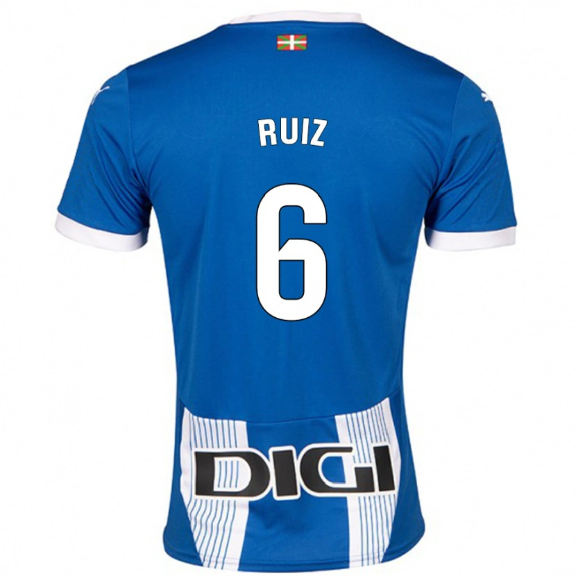 Danxen Kvinnor Markel Ruiz #6 Blå Hemmatröja Matchtröjor 2024/25 Tröjor T-Tröja