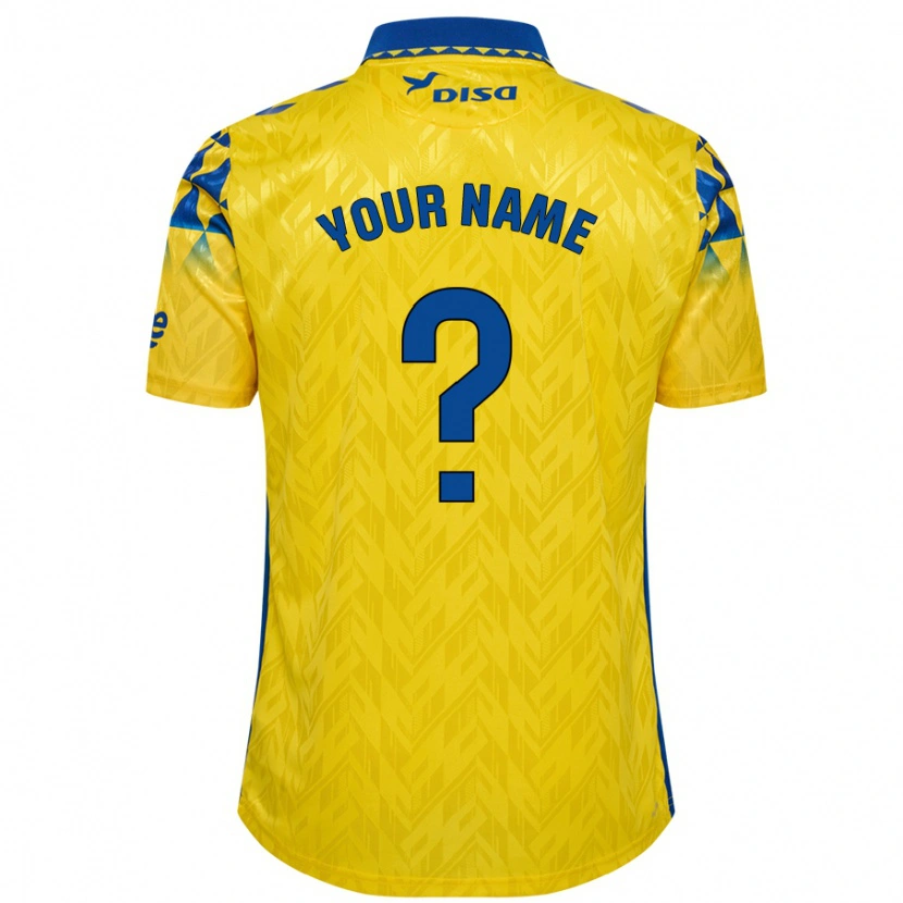 Danxen Kvinnor Ditt Namn #0 Gul Blå Hemmatröja Matchtröjor 2024/25 Tröjor T-Tröja