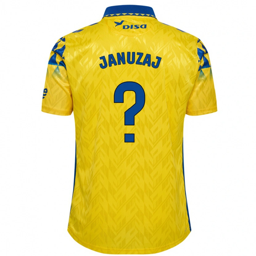 Danxen Kvinnor Adnan Januzaj #0 Gul Blå Hemmatröja Matchtröjor 2024/25 Tröjor T-Tröja