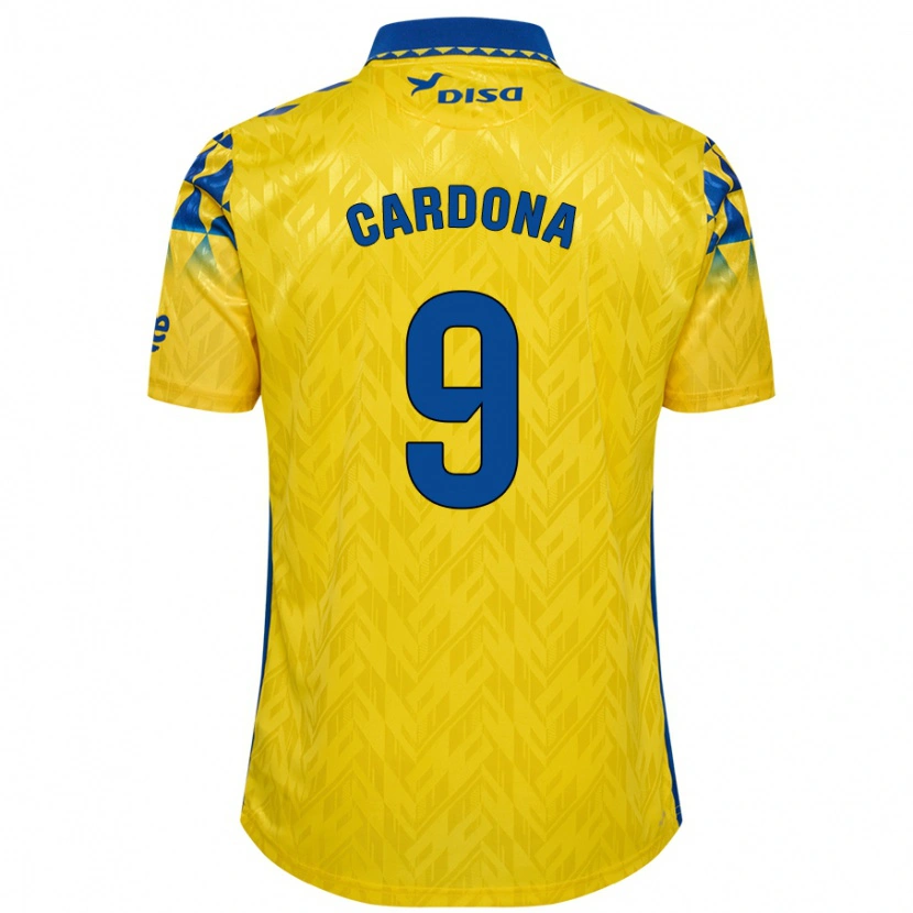 Danxen Kvinnor Marc Cardona #9 Gul Blå Hemmatröja Matchtröjor 2024/25 Tröjor T-Tröja