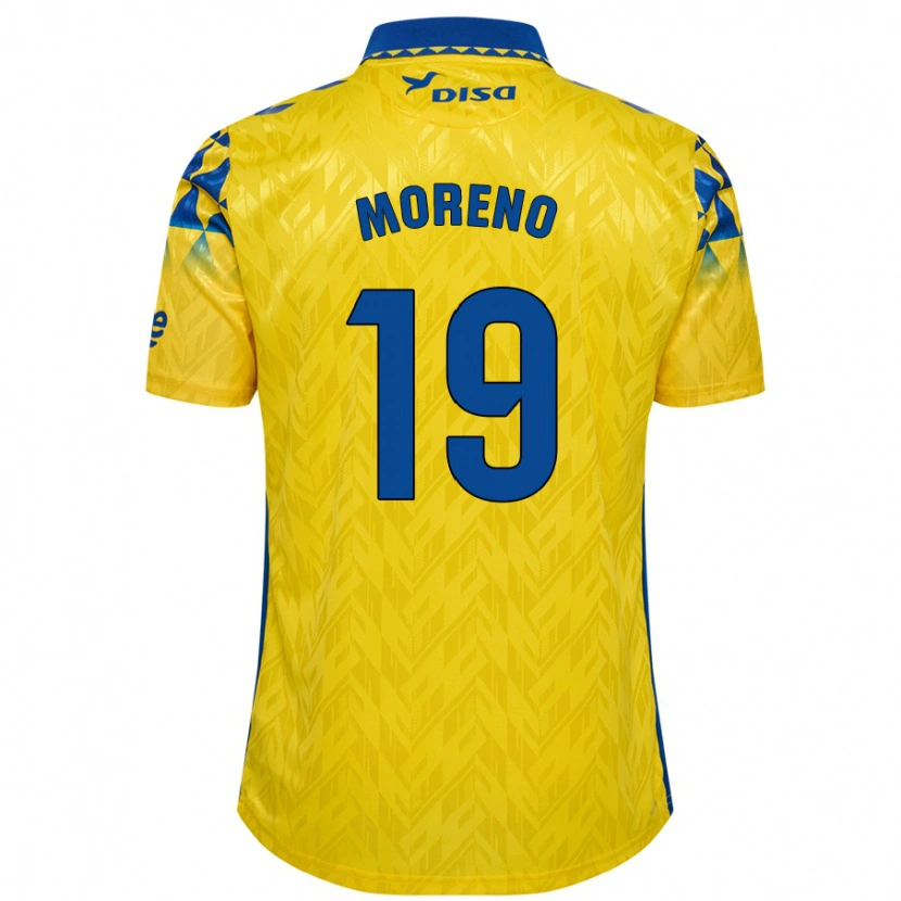 Danxen Kvinnor Fernando Moreno #19 Gul Blå Hemmatröja Matchtröjor 2024/25 Tröjor T-Tröja