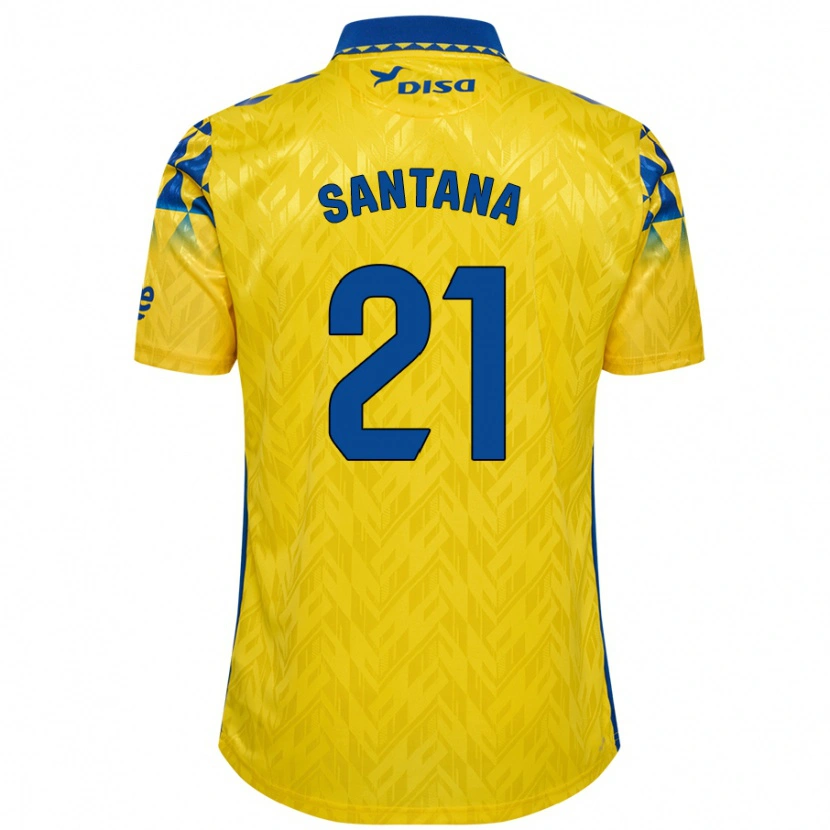 Danxen Kvinnor Yadam Santana #21 Gul Blå Hemmatröja Matchtröjor 2024/25 Tröjor T-Tröja