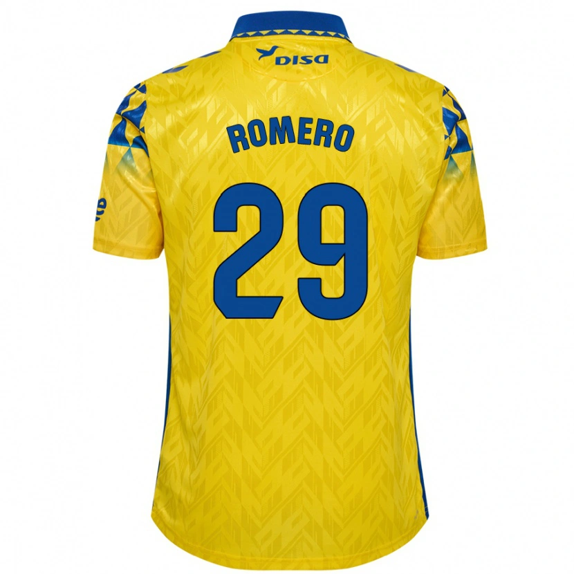Danxen Kvinnor Elías Romero #29 Gul Blå Hemmatröja Matchtröjor 2024/25 Tröjor T-Tröja