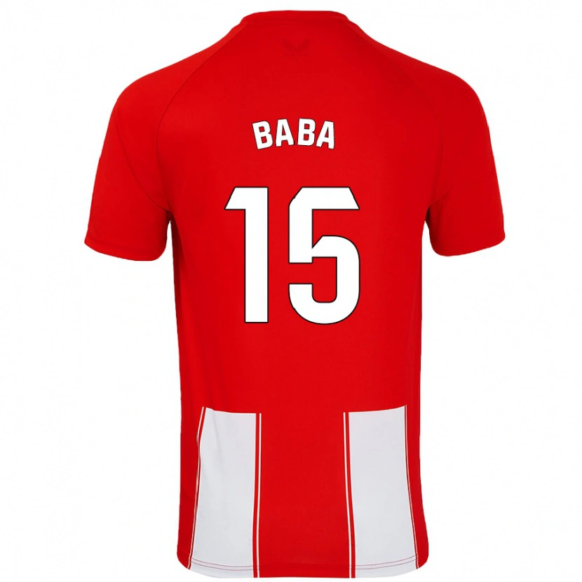 Danxen Kvinnor Iddrisu Baba #15 Röd Vit Hemmatröja Matchtröjor 2024/25 Tröjor T-Tröja