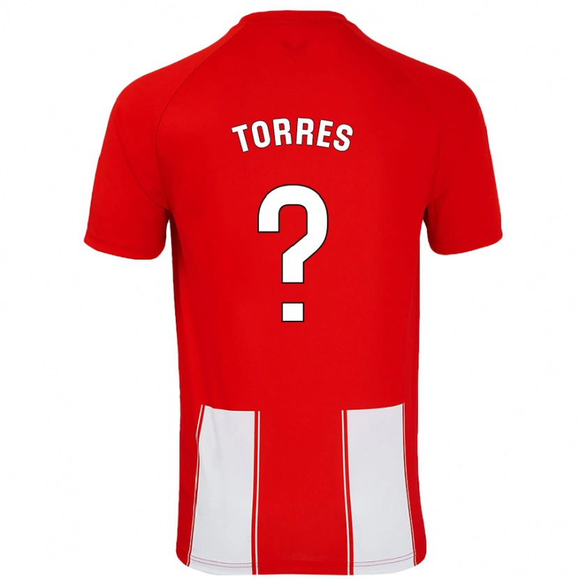 Danxen Kvinnor Alejandro Torres #0 Röd Vit Hemmatröja Matchtröjor 2024/25 Tröjor T-Tröja