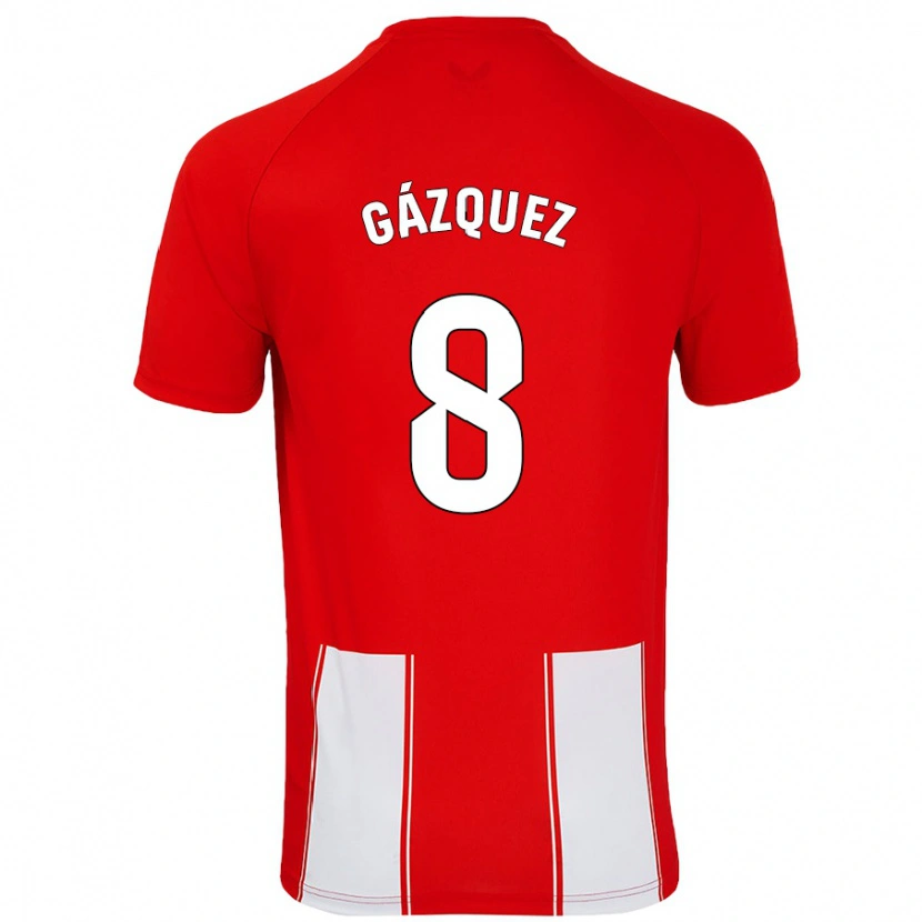 Danxen Kvinnor Joan Gázquez #8 Röd Vit Hemmatröja Matchtröjor 2024/25 Tröjor T-Tröja