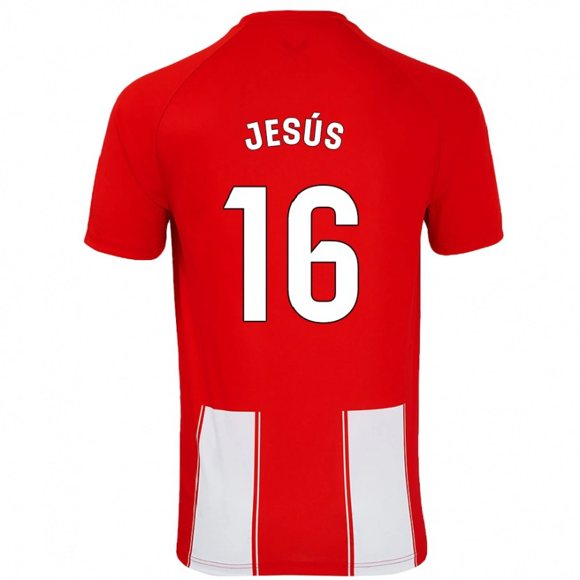 Danxen Kvinnor Antonio Jesús #16 Röd Vit Hemmatröja Matchtröjor 2024/25 Tröjor T-Tröja