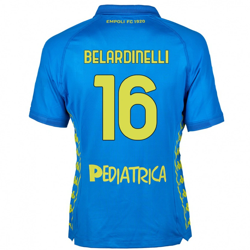 Danxen Kvinnor Luca Belardinelli #16 Blå Hemmatröja Matchtröjor 2024/25 Tröjor T-Tröja