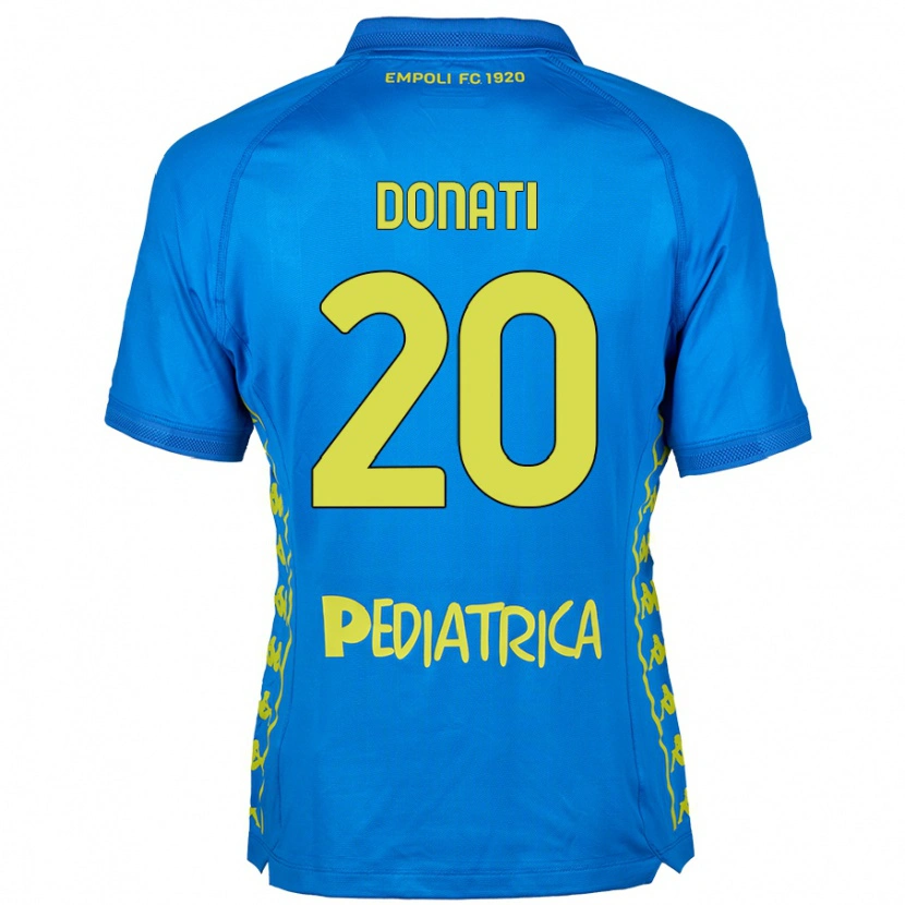 Danxen Kvinnor Francesco Donati #20 Blå Hemmatröja Matchtröjor 2024/25 Tröjor T-Tröja