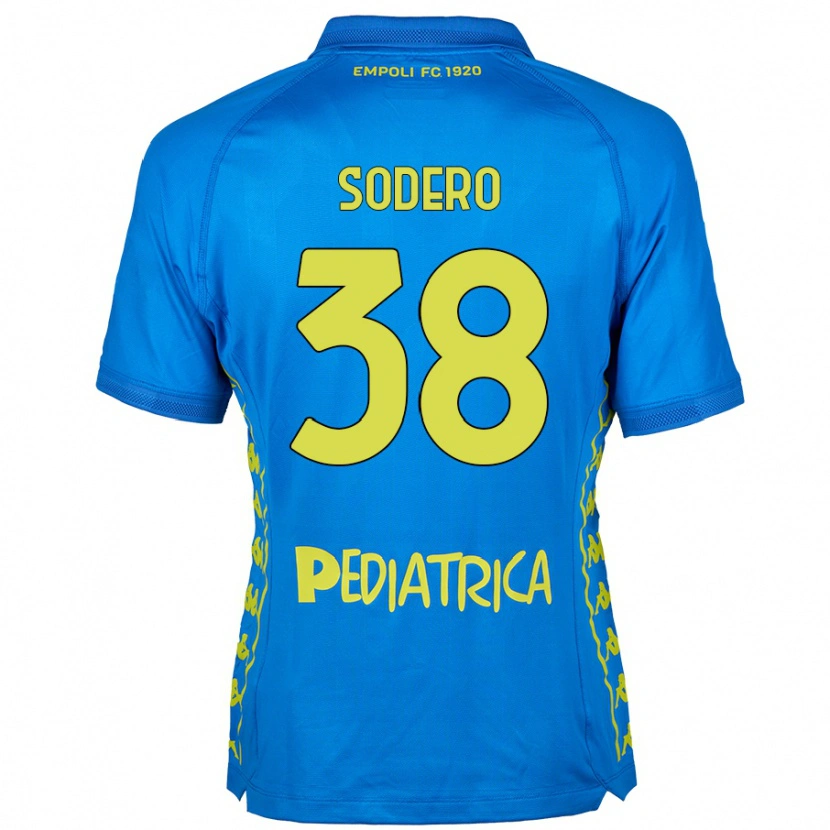 Danxen Kvinnor Andrea Sodero #38 Blå Hemmatröja Matchtröjor 2024/25 Tröjor T-Tröja