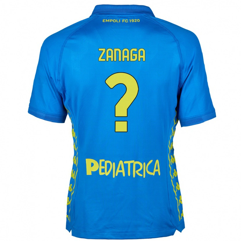 Danxen Kvinnor Edoardo Zanaga #0 Blå Hemmatröja Matchtröjor 2024/25 Tröjor T-Tröja