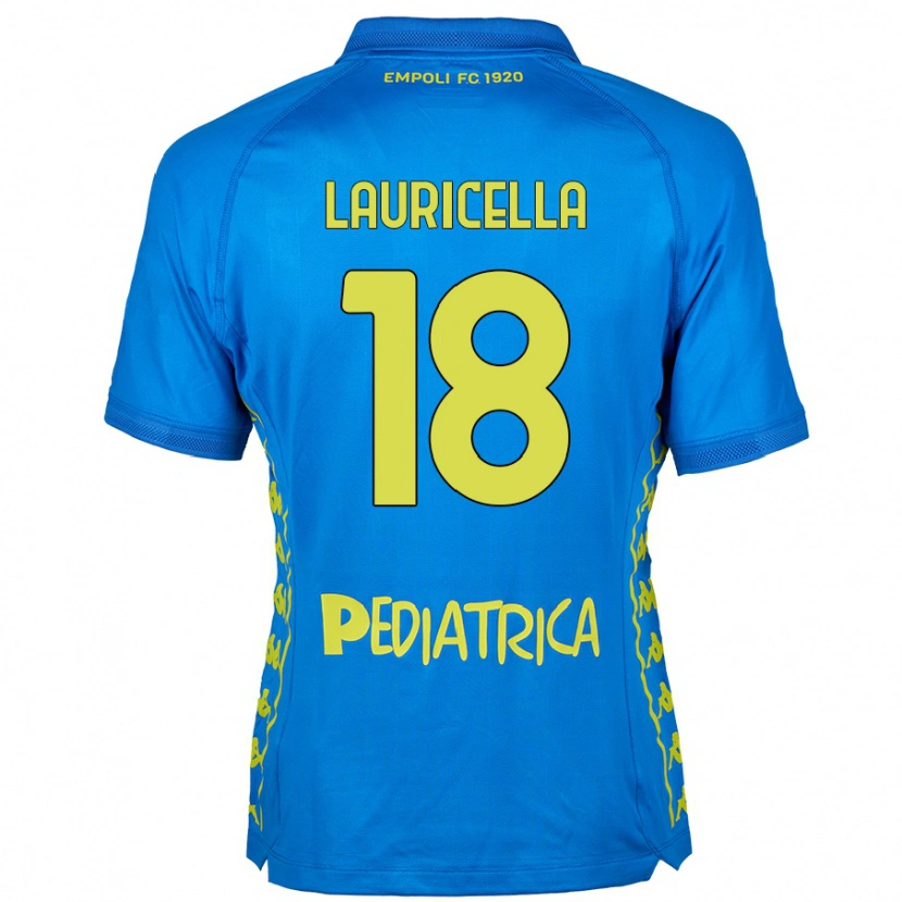 Danxen Kvinnor Giovanni Lauricella #18 Blå Hemmatröja Matchtröjor 2024/25 Tröjor T-Tröja