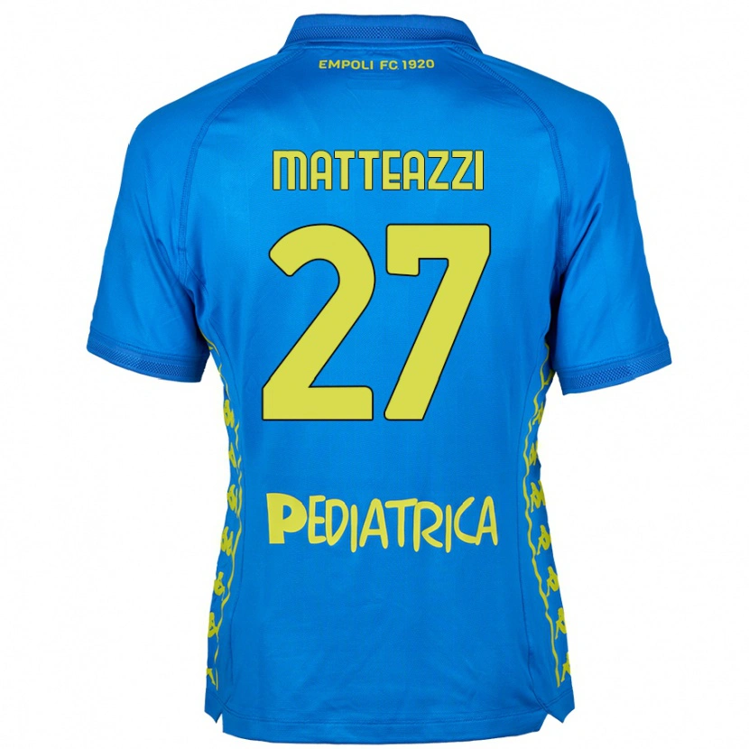 Danxen Kvinnor Ernesto Matteazzi #27 Blå Hemmatröja Matchtröjor 2024/25 Tröjor T-Tröja