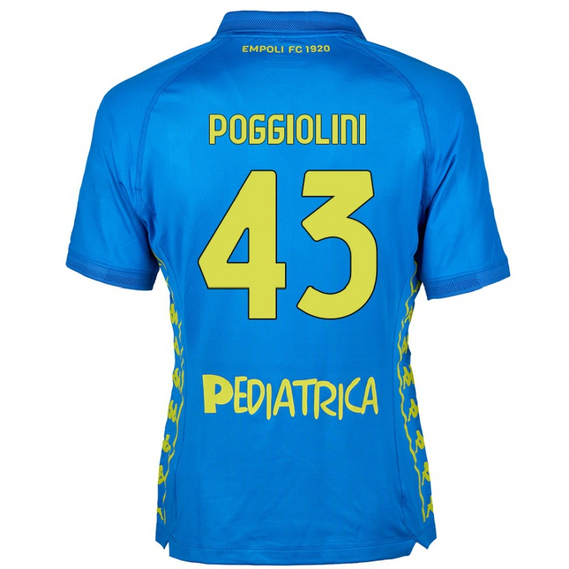 Danxen Kvinnor Duccio Poggiolini #43 Blå Hemmatröja Matchtröjor 2024/25 Tröjor T-Tröja