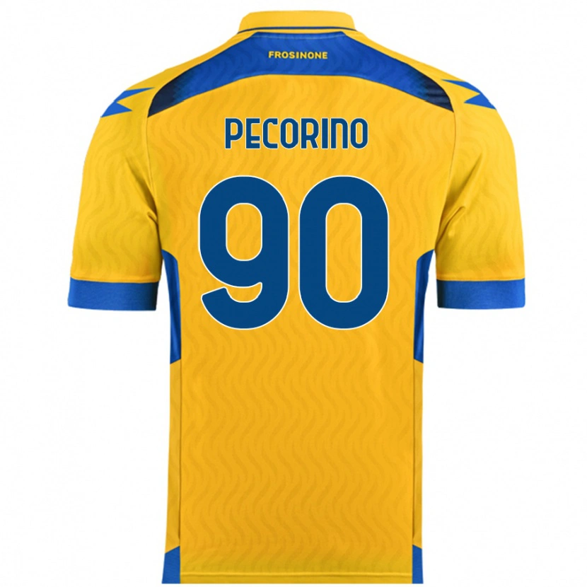 Danxen Kvinnor Emanuele Pecorino #90 Gul Hemmatröja Matchtröjor 2024/25 Tröjor T-Tröja