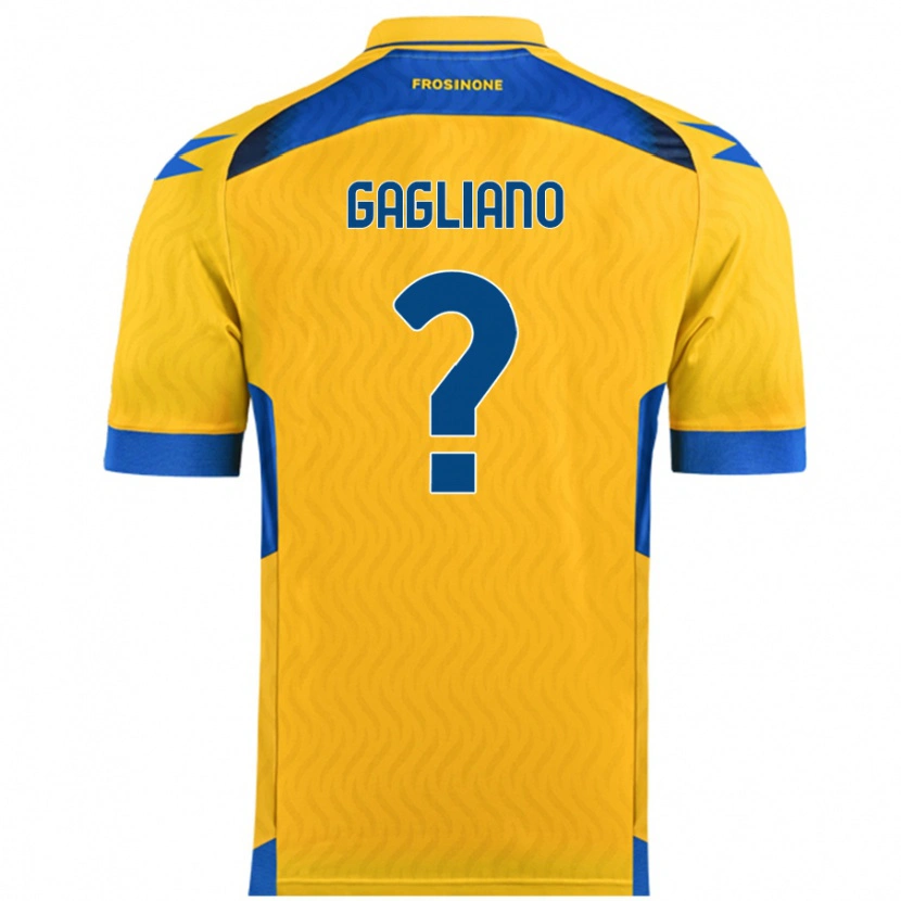 Danxen Kvinnor Mattia Gagliano #0 Gul Hemmatröja Matchtröjor 2024/25 Tröjor T-Tröja