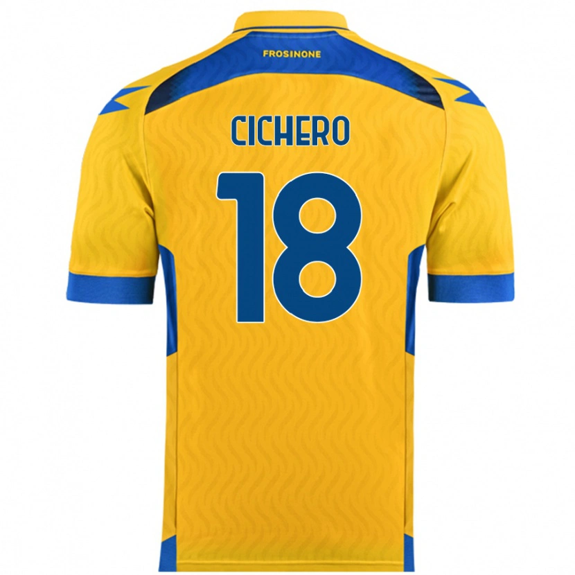 Danxen Kvinnor Alejandro Cichero #18 Gul Hemmatröja Matchtröjor 2024/25 Tröjor T-Tröja