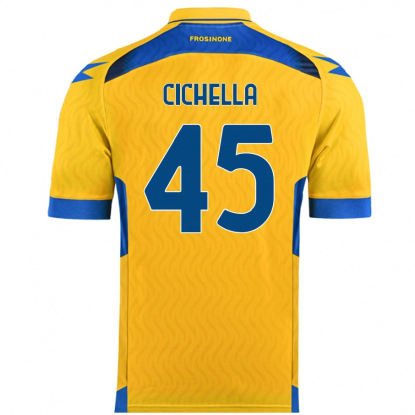 Danxen Kvinnor Matteo Cichella #45 Gul Hemmatröja Matchtröjor 2024/25 Tröjor T-Tröja