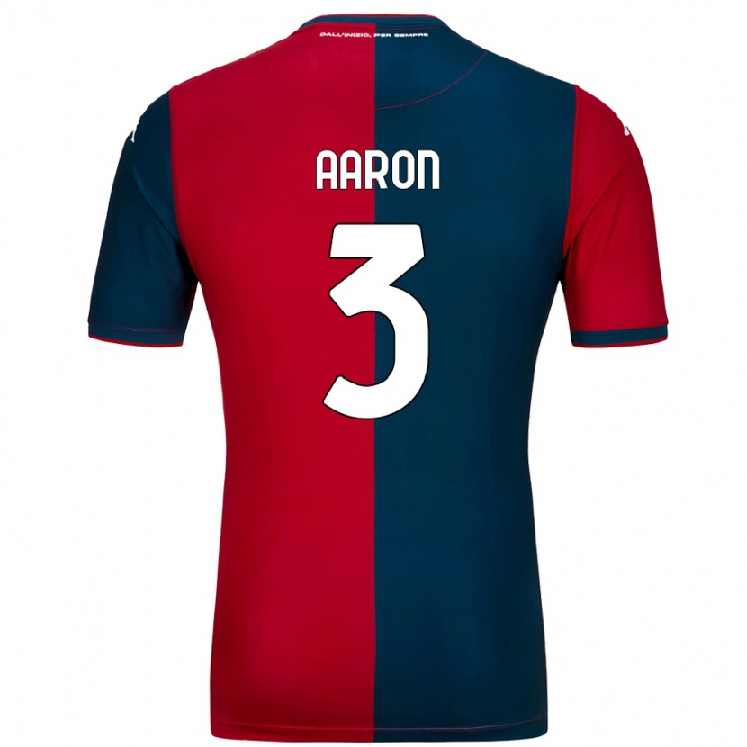 Danxen Kvinnor Aarón Martín #3 Röd Mörkblå Hemmatröja Matchtröjor 2024/25 Tröjor T-Tröja