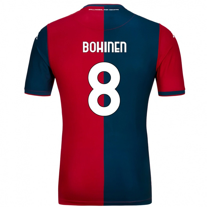Danxen Kvinnor Emil Bohinen #8 Röd Mörkblå Hemmatröja Matchtröjor 2024/25 Tröjor T-Tröja
