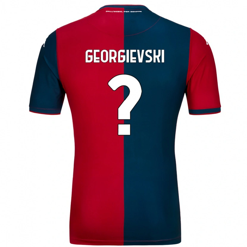 Danxen Kvinnor Toma Georgievski #0 Röd Mörkblå Hemmatröja Matchtröjor 2024/25 Tröjor T-Tröja