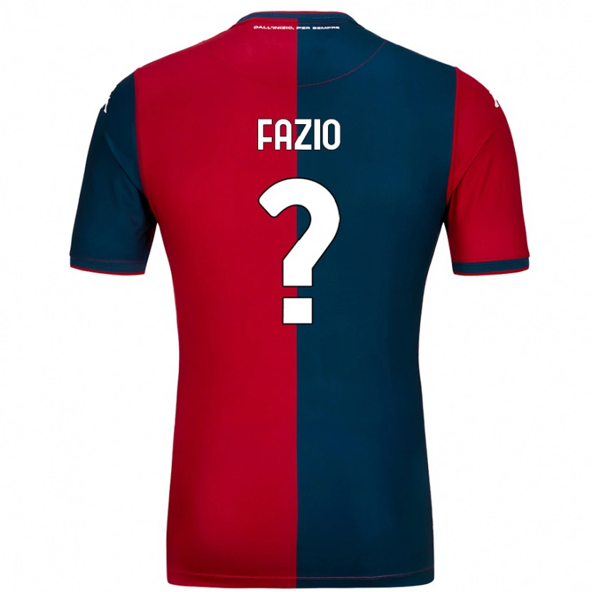 Danxen Kvinnor Lorenzo Fazio #0 Röd Mörkblå Hemmatröja Matchtröjor 2024/25 Tröjor T-Tröja