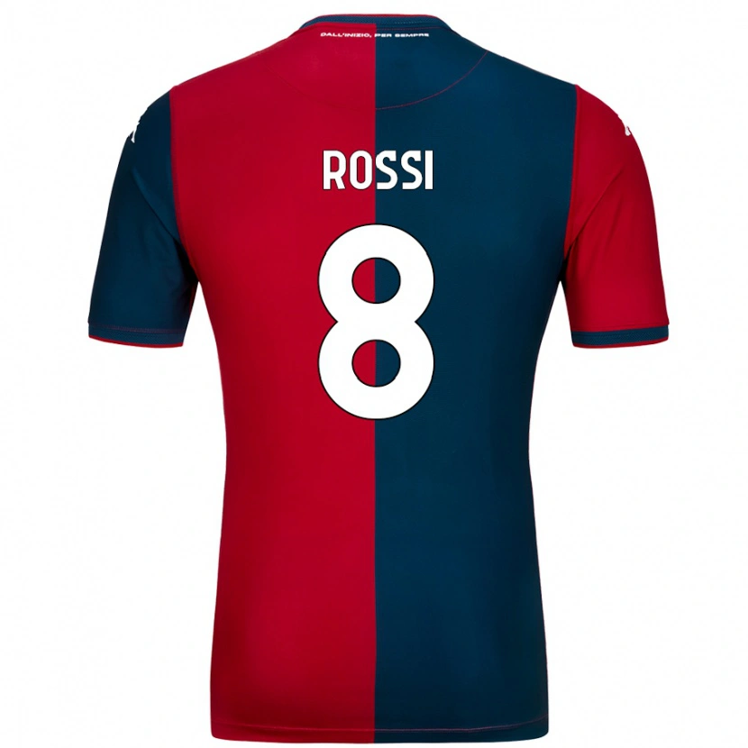 Danxen Kvinnor Gianluca Rossi #8 Röd Mörkblå Hemmatröja Matchtröjor 2024/25 Tröjor T-Tröja