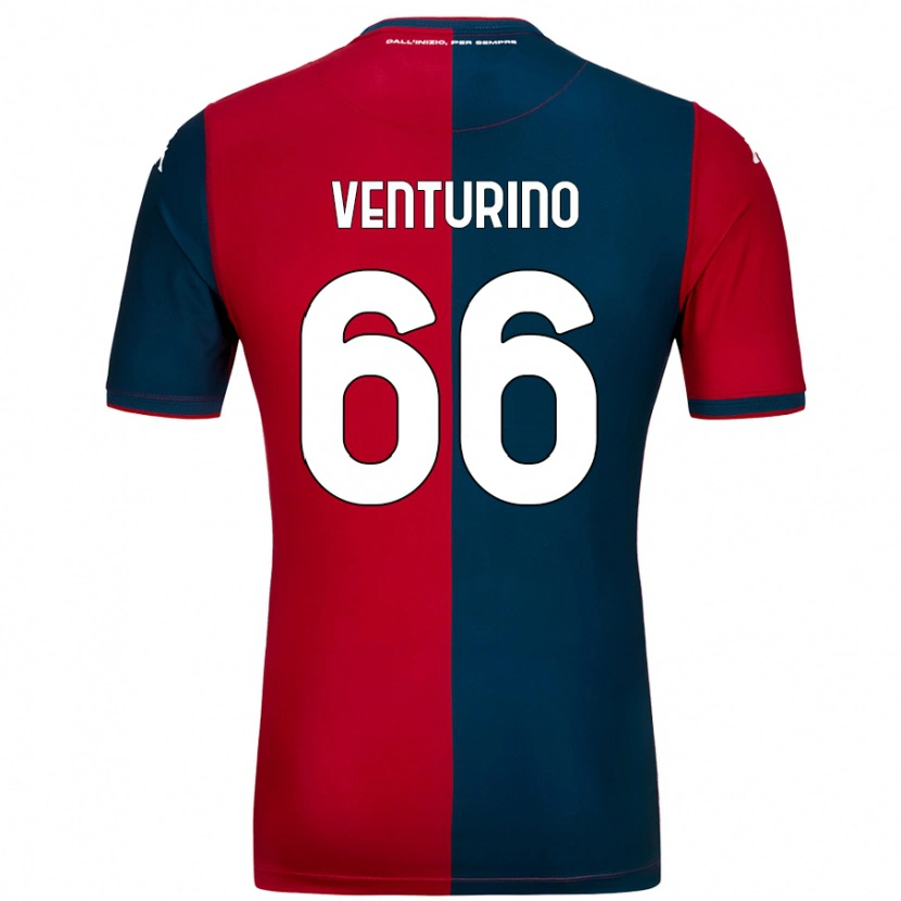 Danxen Kvinnor Lorenzo Venturino #66 Röd Mörkblå Hemmatröja Matchtröjor 2024/25 Tröjor T-Tröja