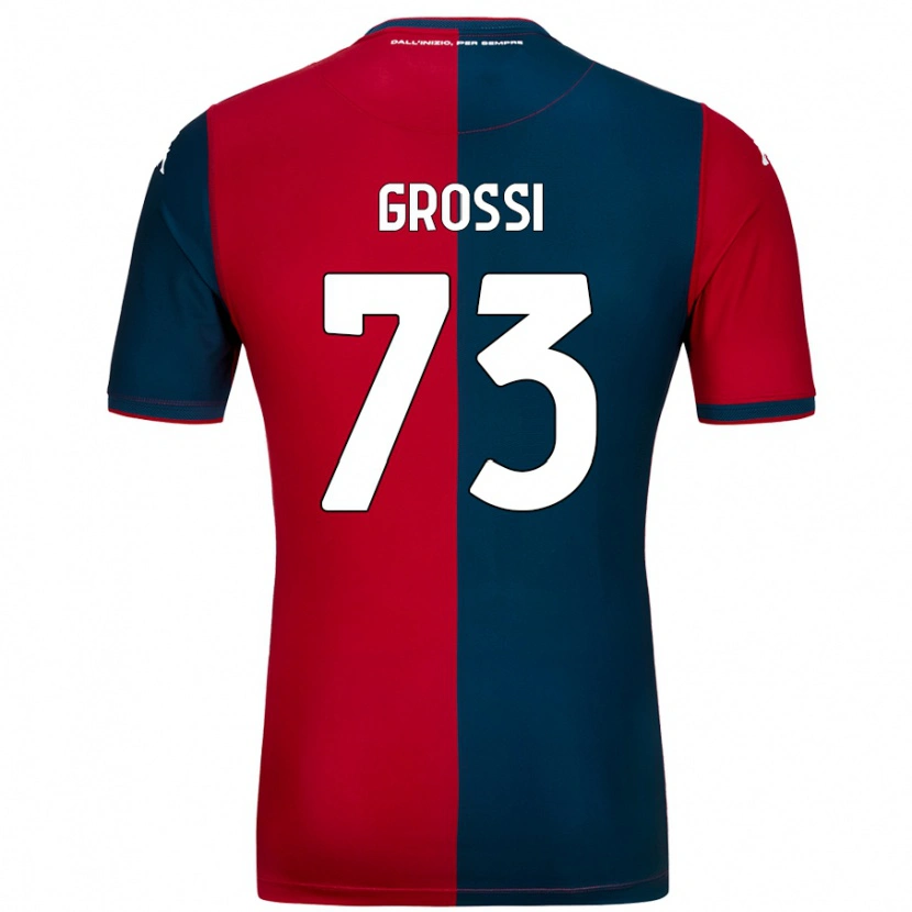 Danxen Kvinnor Jacopo Grossi #73 Röd Mörkblå Hemmatröja Matchtröjor 2024/25 Tröjor T-Tröja