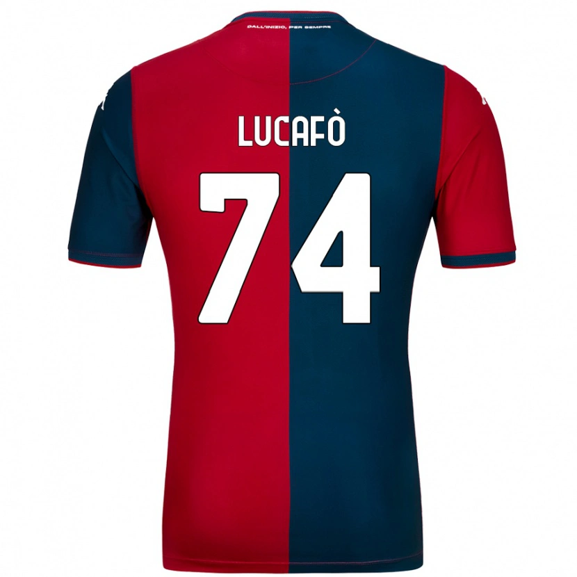 Danxen Kvinnor Sara Lucafò #74 Röd Mörkblå Hemmatröja Matchtröjor 2024/25 Tröjor T-Tröja