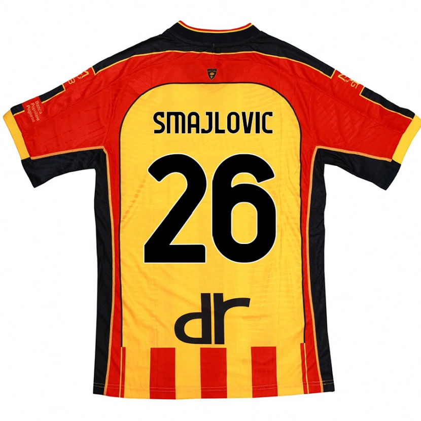 Danxen Kvinnor Zinedin Smajlovic #26 Gul Röd Hemmatröja Matchtröjor 2024/25 Tröjor T-Tröja